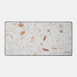 テラッツォナチュラルアーストーンイニシャルオフィスデコール デスクマット