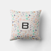 テラッツォホワイト赤面ミントモノグラム クッション (裏面)