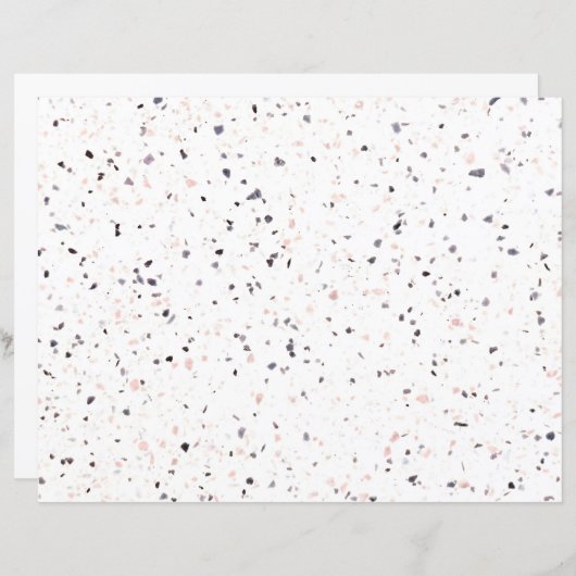 テラッツォレトロホワイトブラックピンクヴィンテージパターン (正面/裏面)