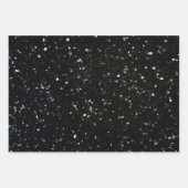 テラッツォレトロ白黒ブルーヴィンテージパターン ラッピングペーパーシート (正面2)