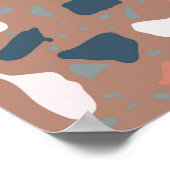 テラッツォ床シームレスパターン。ヴィンテージ石 ポスター (角)