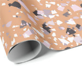 テラッツォ抽象芸術パターンテラコッタ ラッピングペーパー (ロールコーナー)