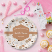 テラッツォ自然抽象芸術モダン ペーパープレート (パーティー)