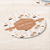 テラッツォ自然抽象芸術モダン ラウンドペーパーコースター (アングル)