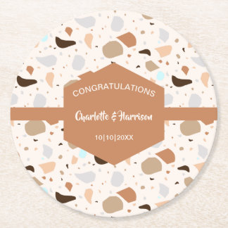 テラッツォ自然抽象芸術モダン ラウンドペーパーコースター