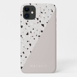 テラッツォ自然，パステルネオトラルカラー，名前をカスタムする iPhone 11 ケース