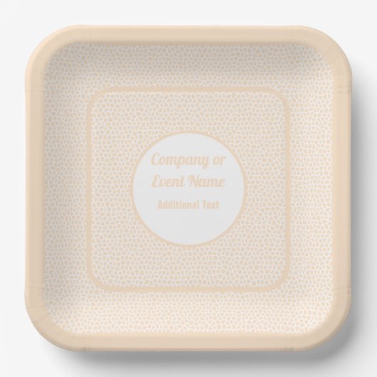 テラッツォ オレンジ ピーチ 大型 スクエア ペーパー プレート (正面)