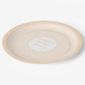 テラッツォ - オレンジ・ピーチ - 直径9インチ ラウンド ペーパープレート (アングル)