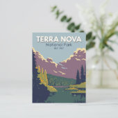 テラノバナショナルパークカナダトラベルアートヴィンテージ ポストカード (スタンド正面)