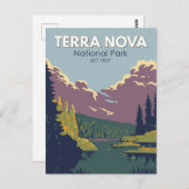テラノバナショナルパークカナダトラベルアートヴィンテージ ポストカード (正面/裏面)