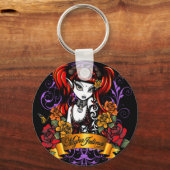 テラバラタトゥー入れゴシック妖精ファンタジーキーチェーン キーホルダー (正面)