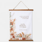 テラパーソナライズされたコッタフローラブライダルシャワー 吊り下げ型タペストリー (正面)
