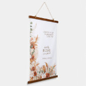 テラパーソナライズされたコッタフローラブライダルシャワー 吊り下げ型タペストリー (傾斜あり)