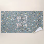 テラパーソナライズされたッツォモノグラム ビーチタオル (正面)