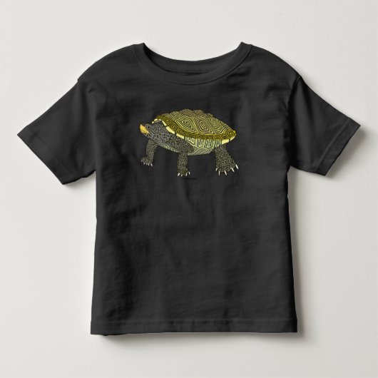 テラピン(黒) - トドラーTシャツ (正面)