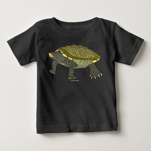 テラピン(黒) - ベビーTシャツ (正面)