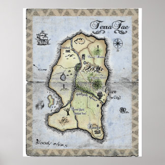 テラフェの地図 ポスター