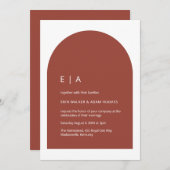 テラミニマルコッタアモダンーチ結婚式招待状 招待状 (正面/裏面)