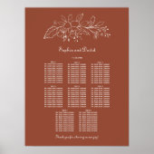 テラミニマルコッタ8台結婚座席表 ポスター (正面)