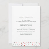 テラミニマルモダンッツォ模様グリーンピンク結婚ズ 招待状 (裏面)