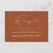 テラモダンコタエレガントウェディングレセプション エンクロージャーカード (正面)