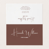 テラモダンコタエレガントミニマリスト折り 名刺 (外部フラット)