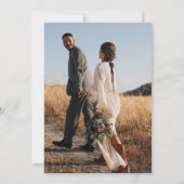 テラモダンコタエレガントモノグラムイニシャル結婚ズ 招待状 (裏面)