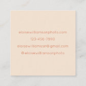 テラモダンコタ自然オレンジプロフェッショナルはっきりした スクエア名刺 (裏面)