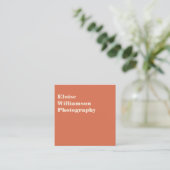 テラモダンコタ自然オレンジプロフェッショナルはっきりした スクエア名刺 (スタンド正面)