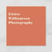 テラモダンコタ自然オレンジプロフェッショナルはっきりした スクエア名刺 (正面)