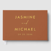 テラモダンコッタとゴールドフォイル結婚写真 ゲストブック (正面)