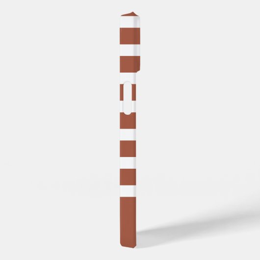 テラモダンコッタとモノグラムストライプ付き白い Case-Mate iPhoneケース (裏面 / 右)