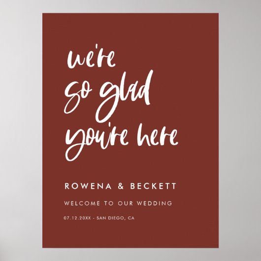 テラモダンコッタエレガントあなたはここで嬉しい ポスター (正面)