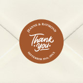 テラモダンコッタサンキュースタイリッシュ結婚式の引き出物 ラウンドシール