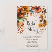 テラモダンコッタフローラ |秋ブライダルシャワー 招待状 (正面/裏面)