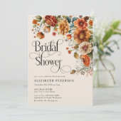テラモダンコッタフローラ |秋ブライダルシャワー 招待状 (スタンド正面)