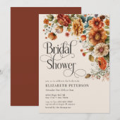 テラモダンコッタフローラ |秋ブライダルシャワー 招待状 (正面/裏面)