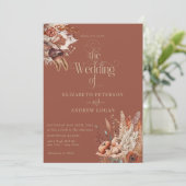 テラモダンコッタフローラ |秋結婚花 招待状 (スタンド正面)