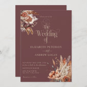 テラモダンコッタフローラ |秋結婚花 招待状 (正面/裏面)