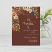 テラモダンコッタフローラ |秋結婚花 招待状 (スタンド正面)