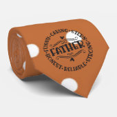 テラモダンコッタホワイト水玉模様父の日 ネクタイ (ロール)