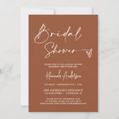 テラモダンコッタボホブライダルシャワーQRコード写真 招待状 (正面)