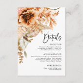 テラモダンコッタ秋フローラ水の色結婚の エンクロージャーカード (正面)