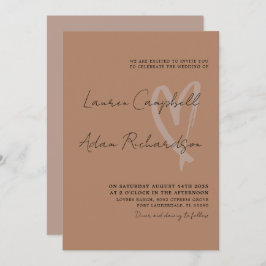 テラモダンコッタ&ブラックハート結婚式招待状 招待状