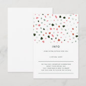 テラモダンソミニマルグリーンピンク結婚の詳細 エンクロージャーカード (正面/裏面)