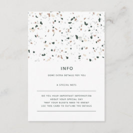 テラモダンソミニマルグリーンピンク結婚の詳細 エンクロージャーカード