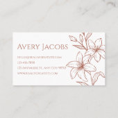 テラユニークコタモダンボホフローラ 名刺 (裏面)