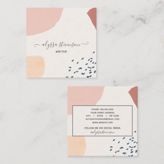 テラユニークコッタボ自然ホモダンスクエア スクエア名刺 (正面/裏面)