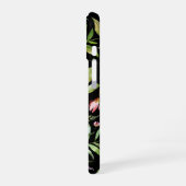 テラリウムの水彩植物模様モノグラム iPhone 16ケース (左側面)