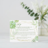 テラリウム多肉結婚式RSVPと宿泊施設 出欠カード (スタンド正面)